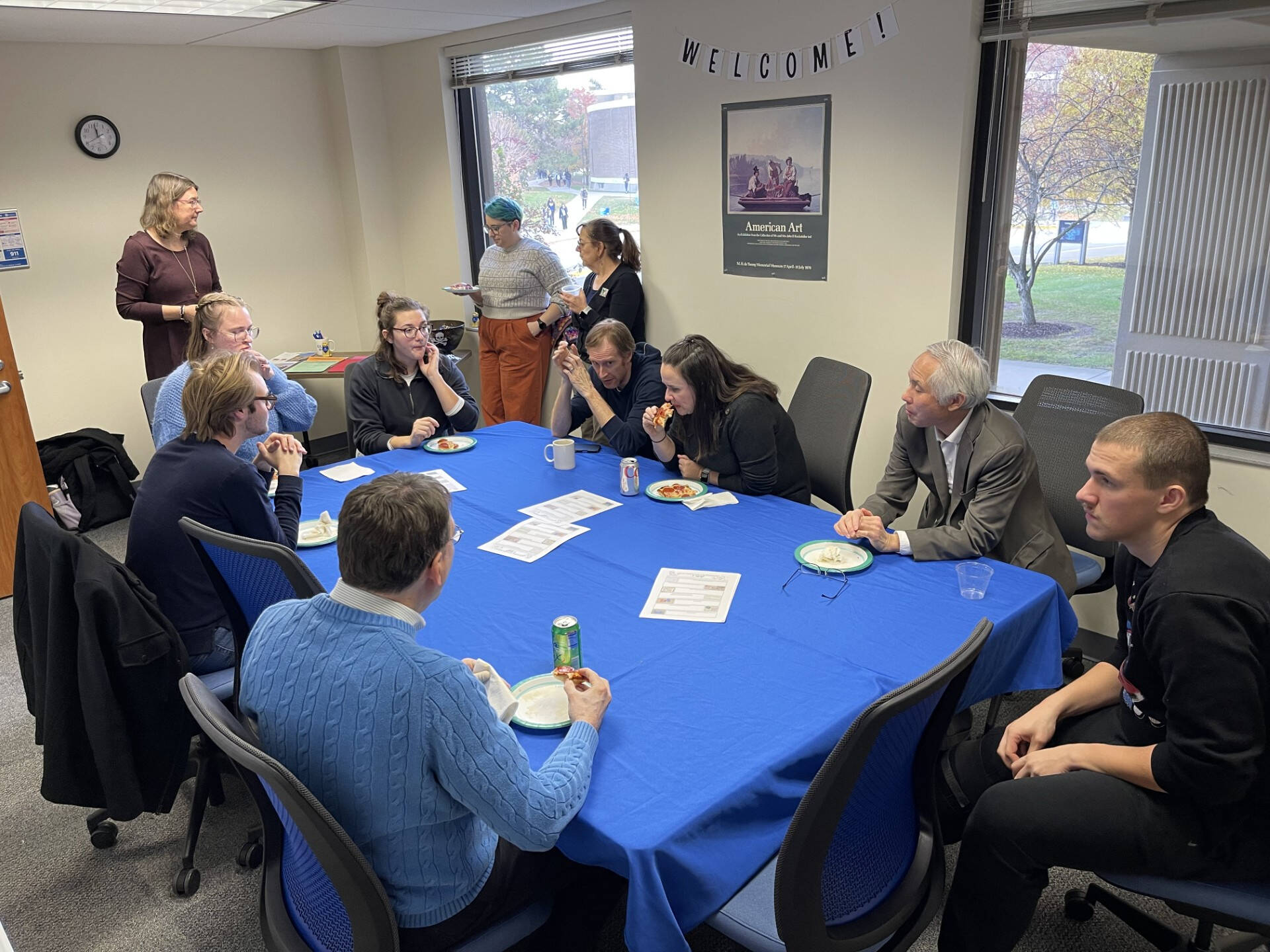 Students Speaking with Professors During Meet the Professors Event